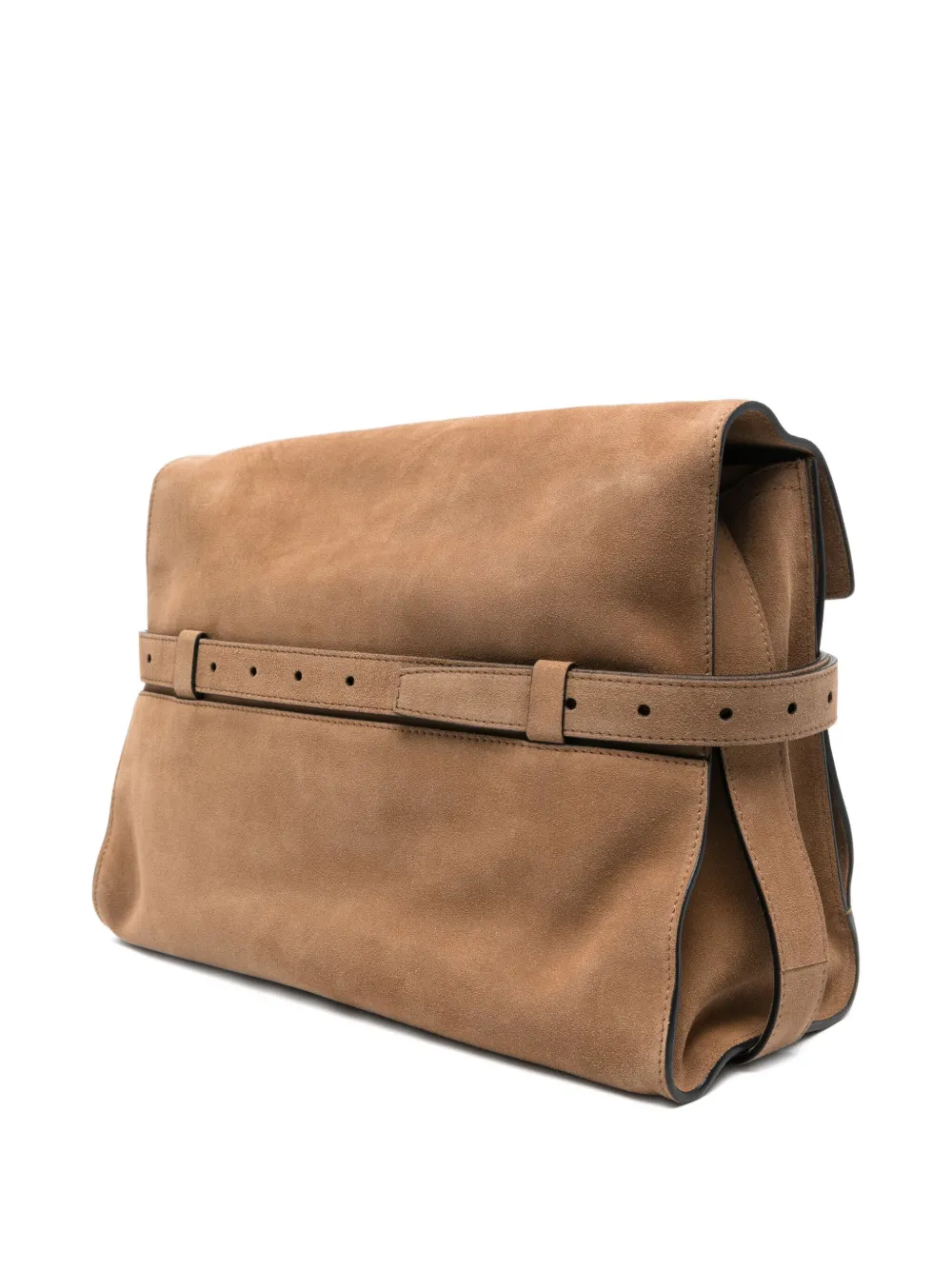 Moschino Suède messengertas met ceintuur Bruin