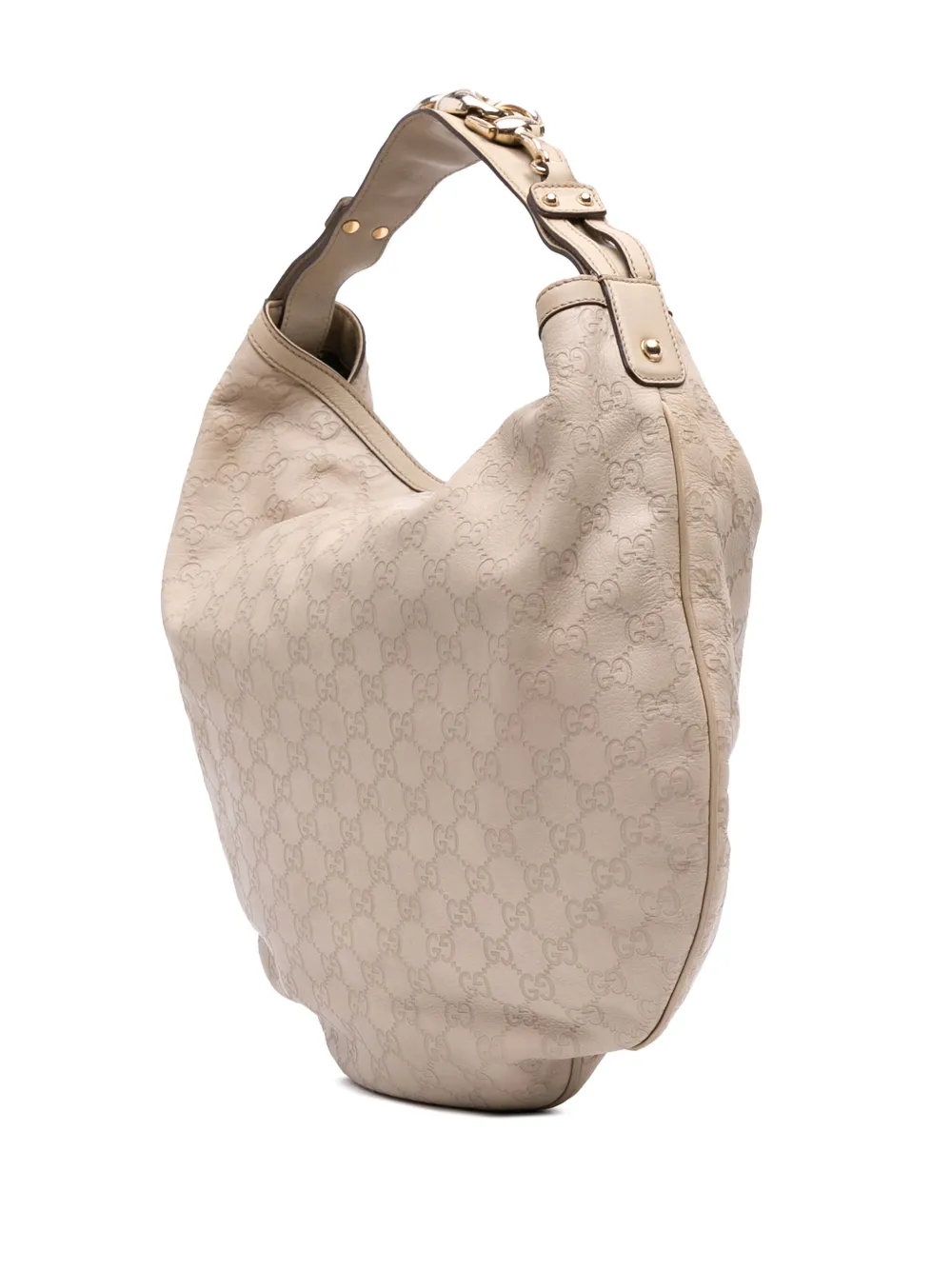 Pre-owned Gucci 2016-2025 Ssima Horsebit Hobo Bag In Brown