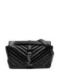 Saint Laurent Pre-Owned 2015 Medium Crinkled Calfskin Punk Chain Bag shoulder bag - Black