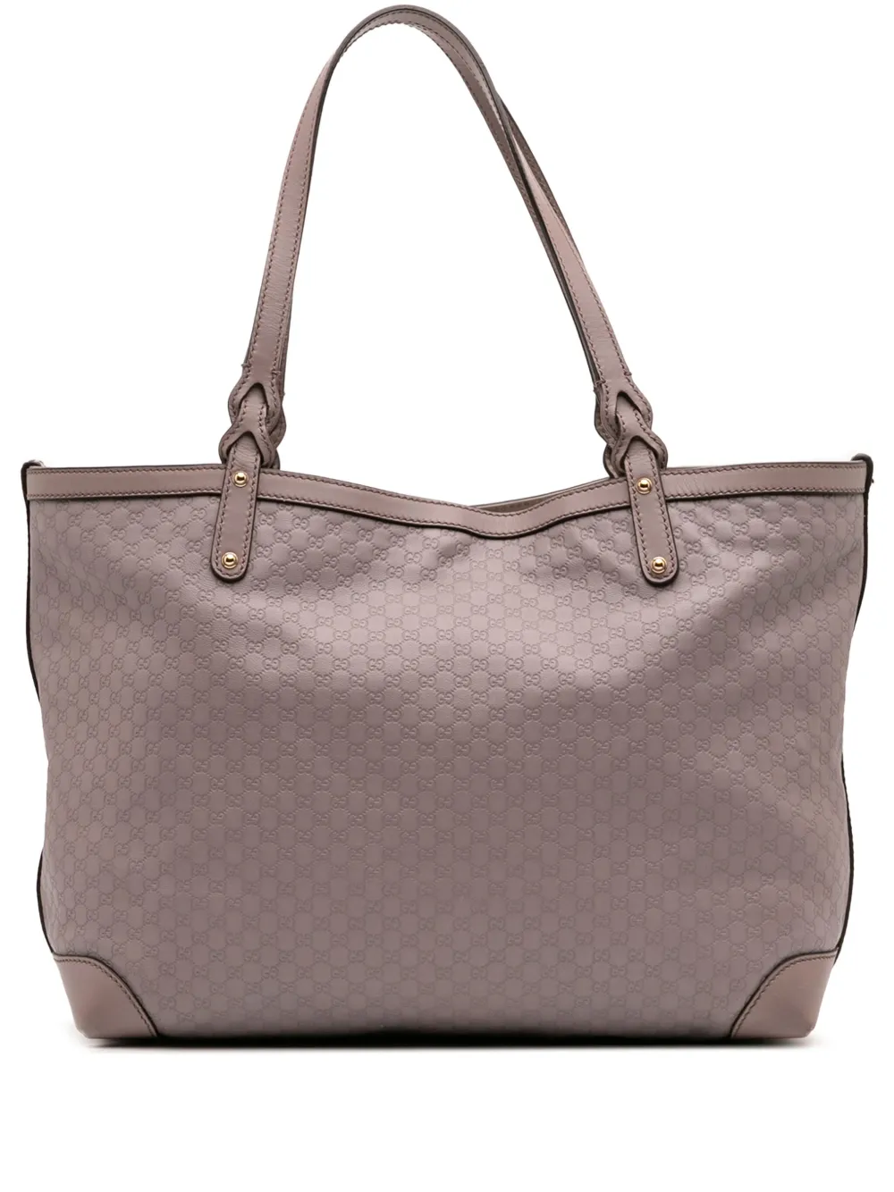 Gucci Pre-Owned 2016-2025 ミディアム マイクログッチシマ クラフト ハンドバッグ - パープル Gucci Pre-Owned 2016-2025 ミディアム マイクログッチシマ クラフト ハンドバッグ - パープル