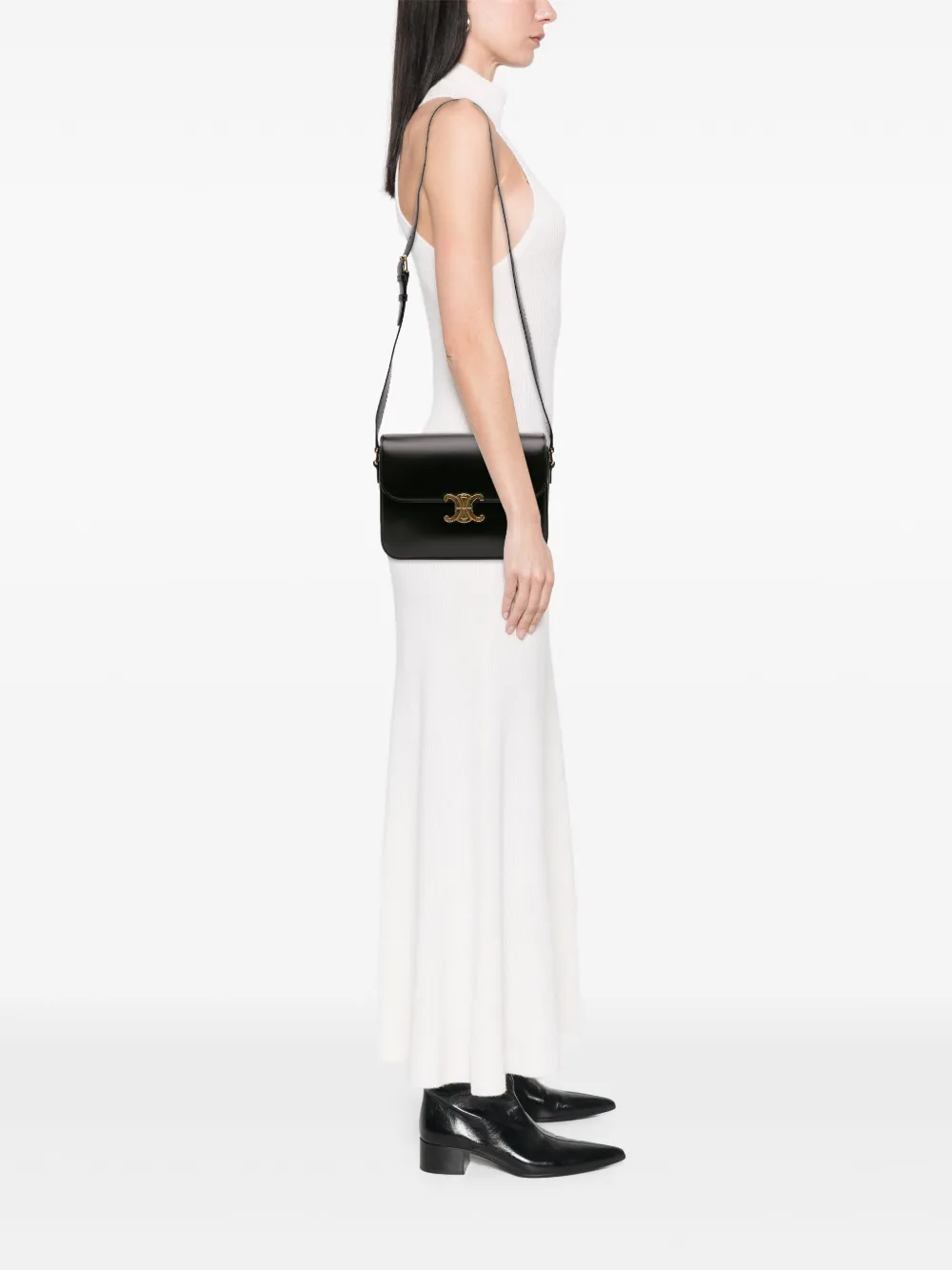 Celine Pre-Owned 2019 Large Shiny Calfskin Triomphe crossbody bag | Pre-Owned | Image 2