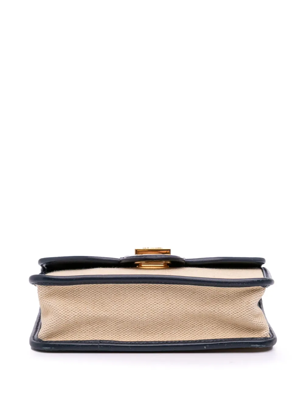 Pre-owned Celine 2020-2025 Canvas Sulky Clutch With Chain Shoulder Bag In Blue