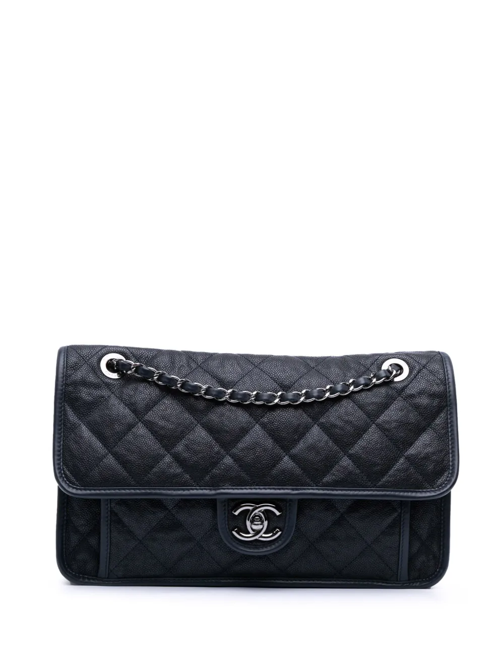 CHANEL Pre-Owned 2014-2015 ミディアム マトラッセ カーフスキン フレンチ リヴィエラ フラップ ショルダーバッグ CHANEL Pre-Owned 2014-2015 ミディアム マトラッセ カーフスキン フレンチ リヴィエラ フラップ ショルダーバッグ