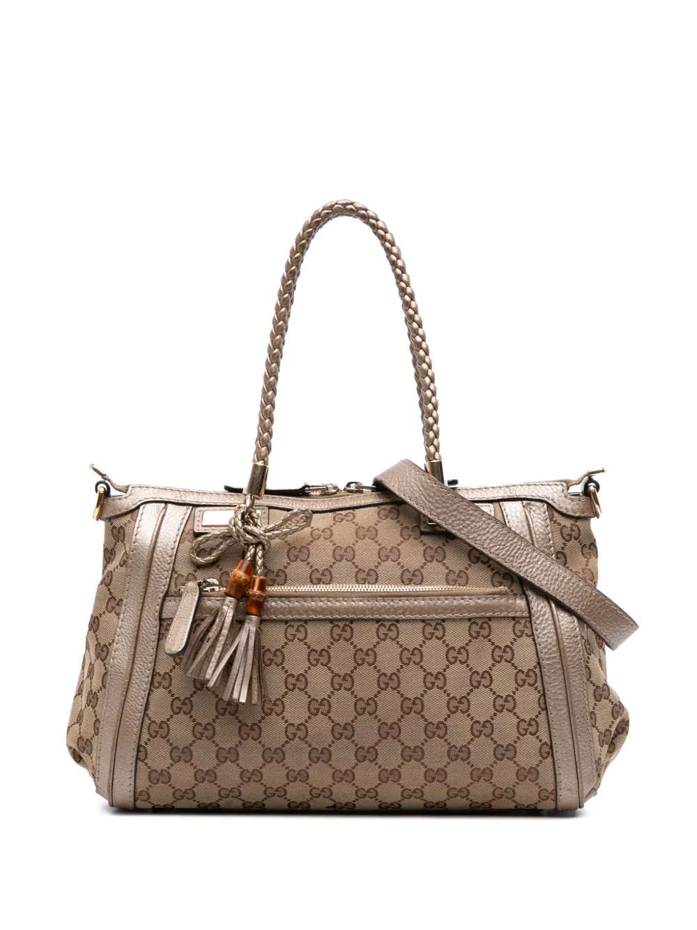 Gucci Pre-Owned 2016-2025 GGキャンバス ベラ サッチェルバッグ - ブラウン Gucci Pre-Owned 2016-2025 GGキャンバス ベラ サッチェルバッグ - ブラウン
