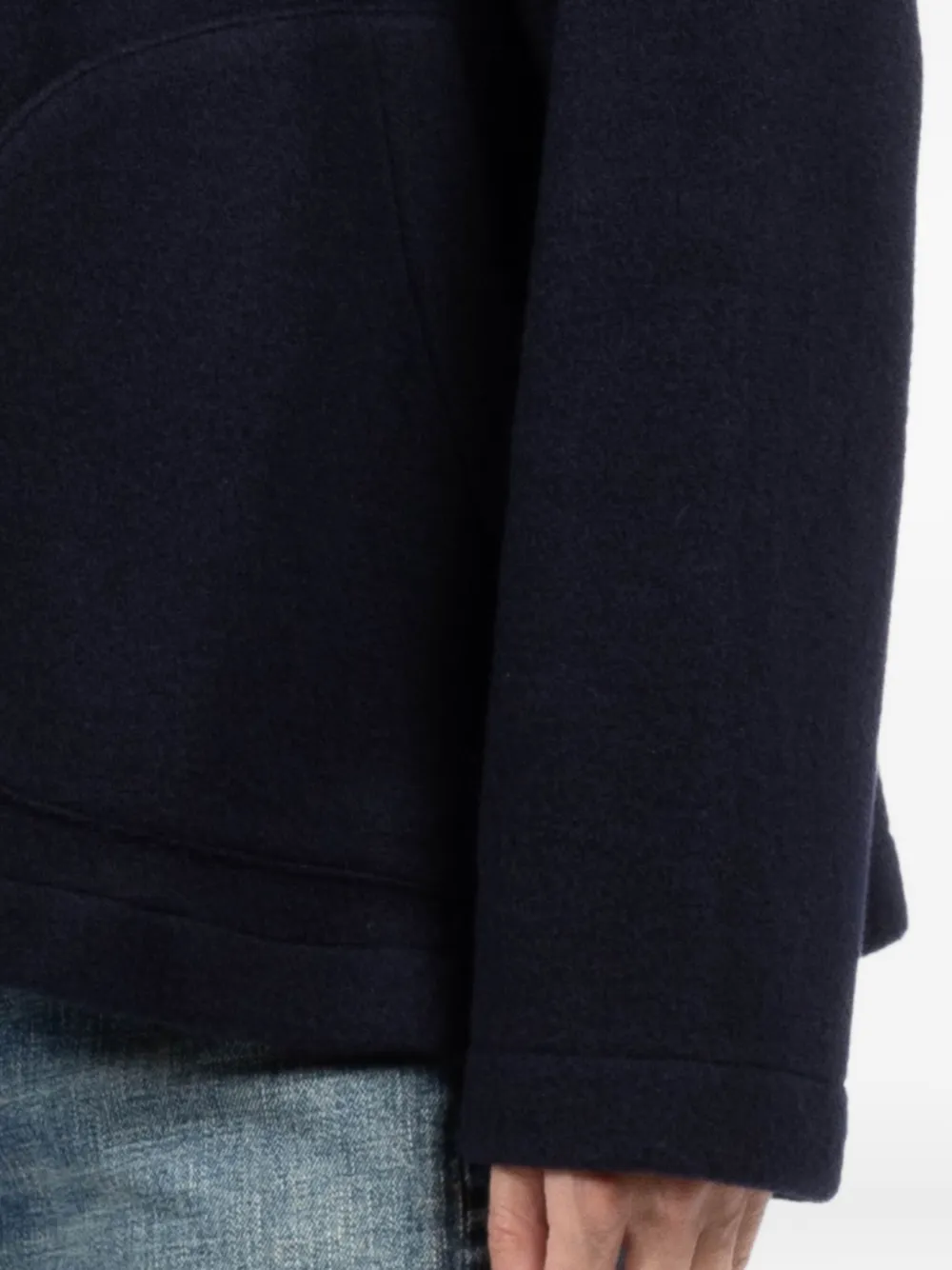 Labo Art Buttoned-up Virgin-wool Jacket In Blue