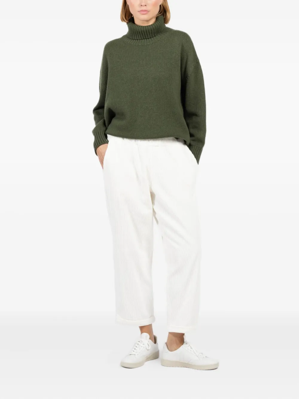 Labo Art Ribfluwelen broek - Wit