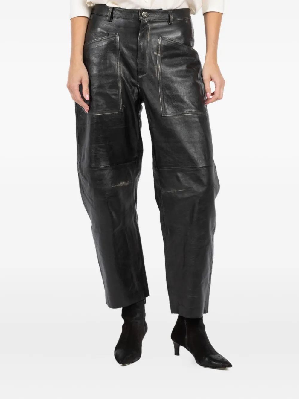 Giorgio Brato leather pocket trousers | Black | Image 1