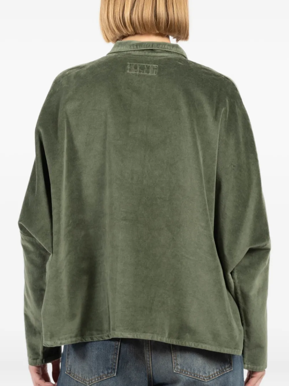 Labo Art Cotton Button-down Shirt In Green