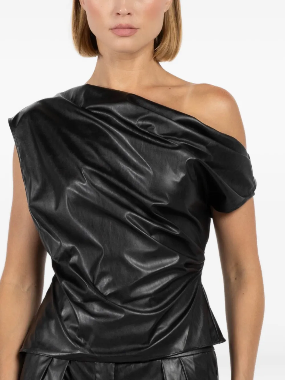 The Sei draped one-shoulder top | Black | Image 1