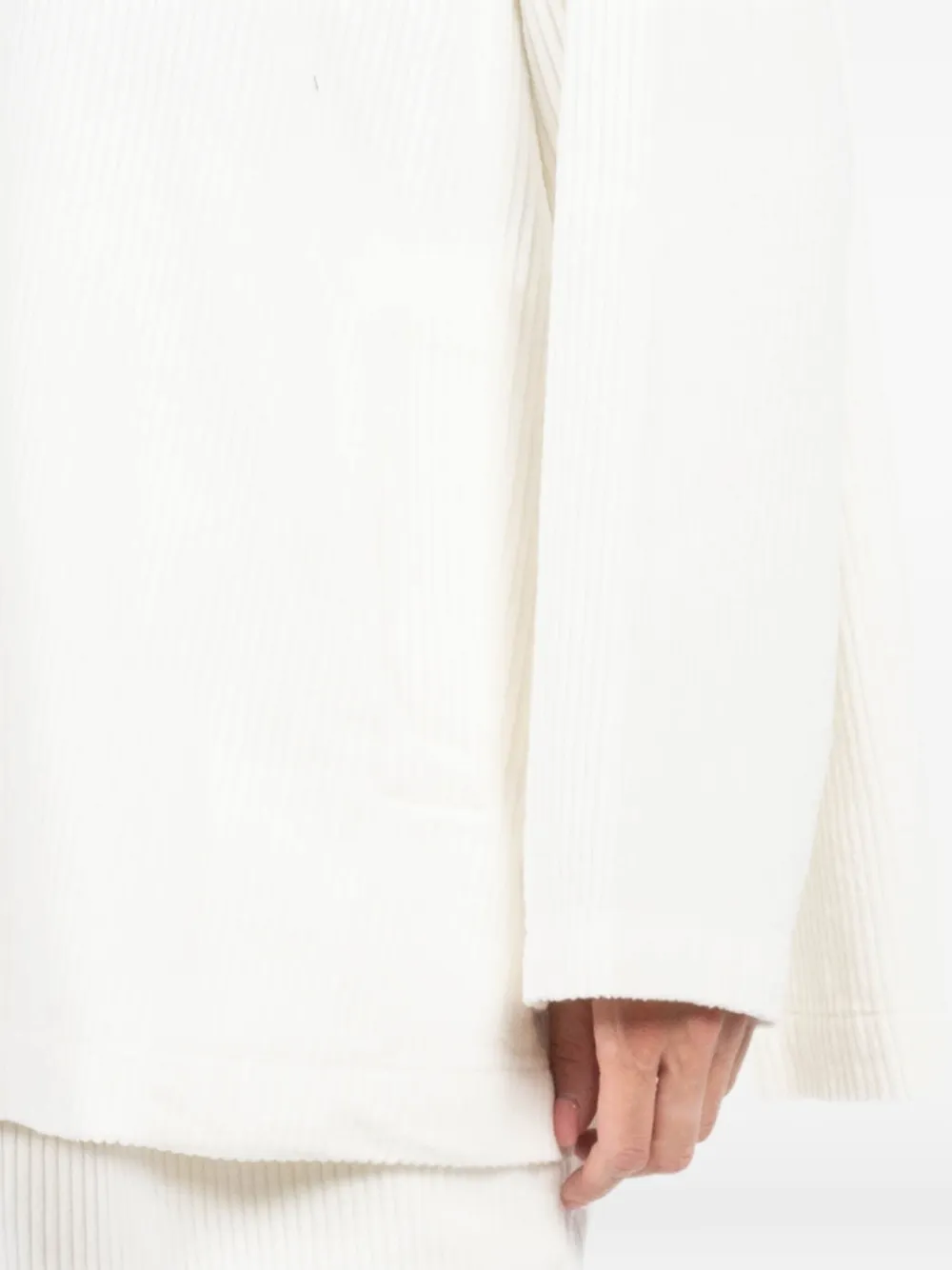 Labo Art Corduroy Collared Jacket In White