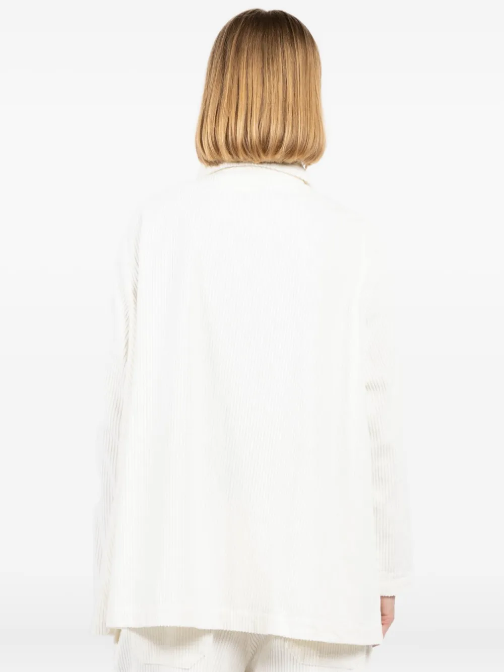 Labo Art Corduroy Collared Jacket In White
