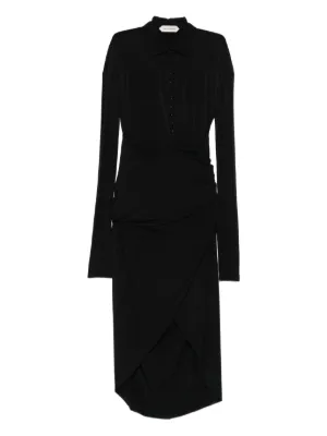 Giorgio Armani long-sleeve Midi Dress | Black | FARFETCH