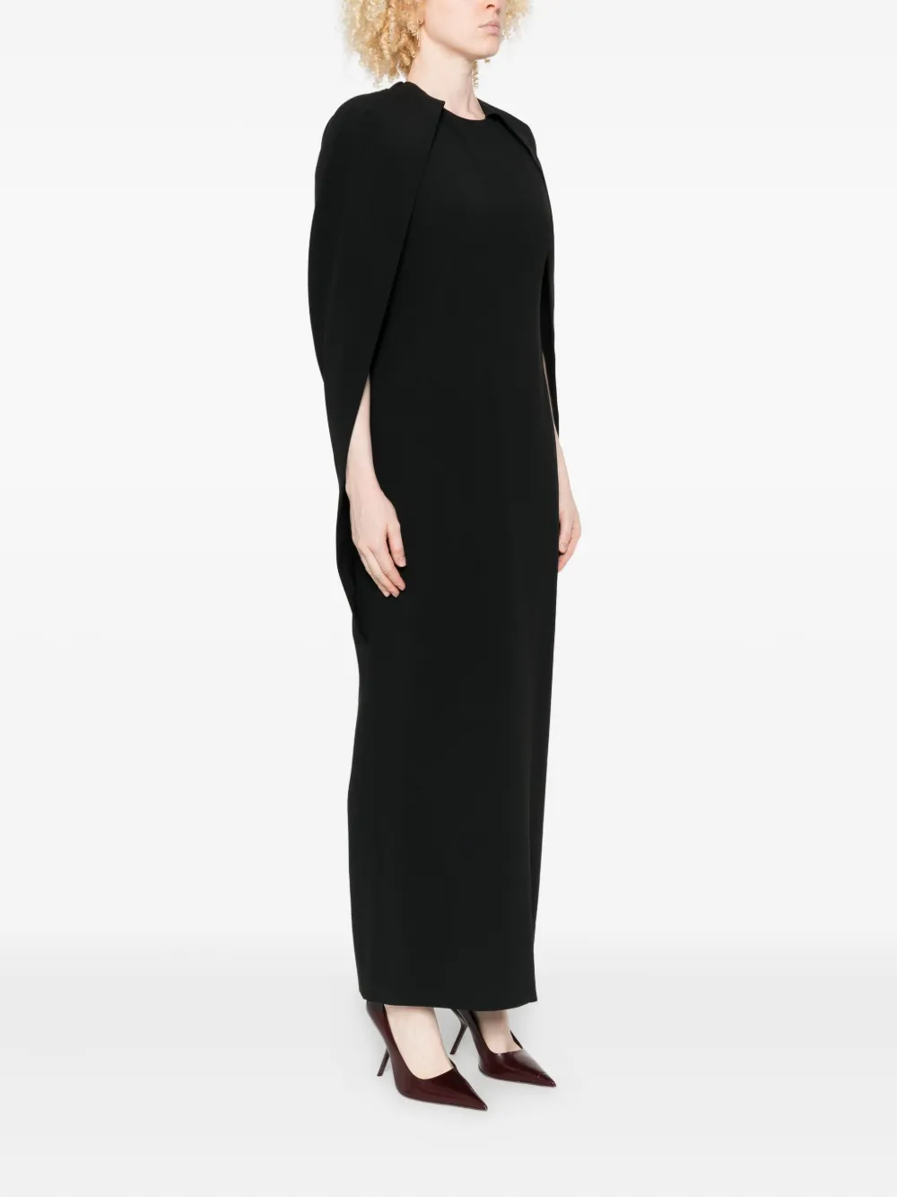 Alberta Ferretti Midi-jurk met halternek Zwart