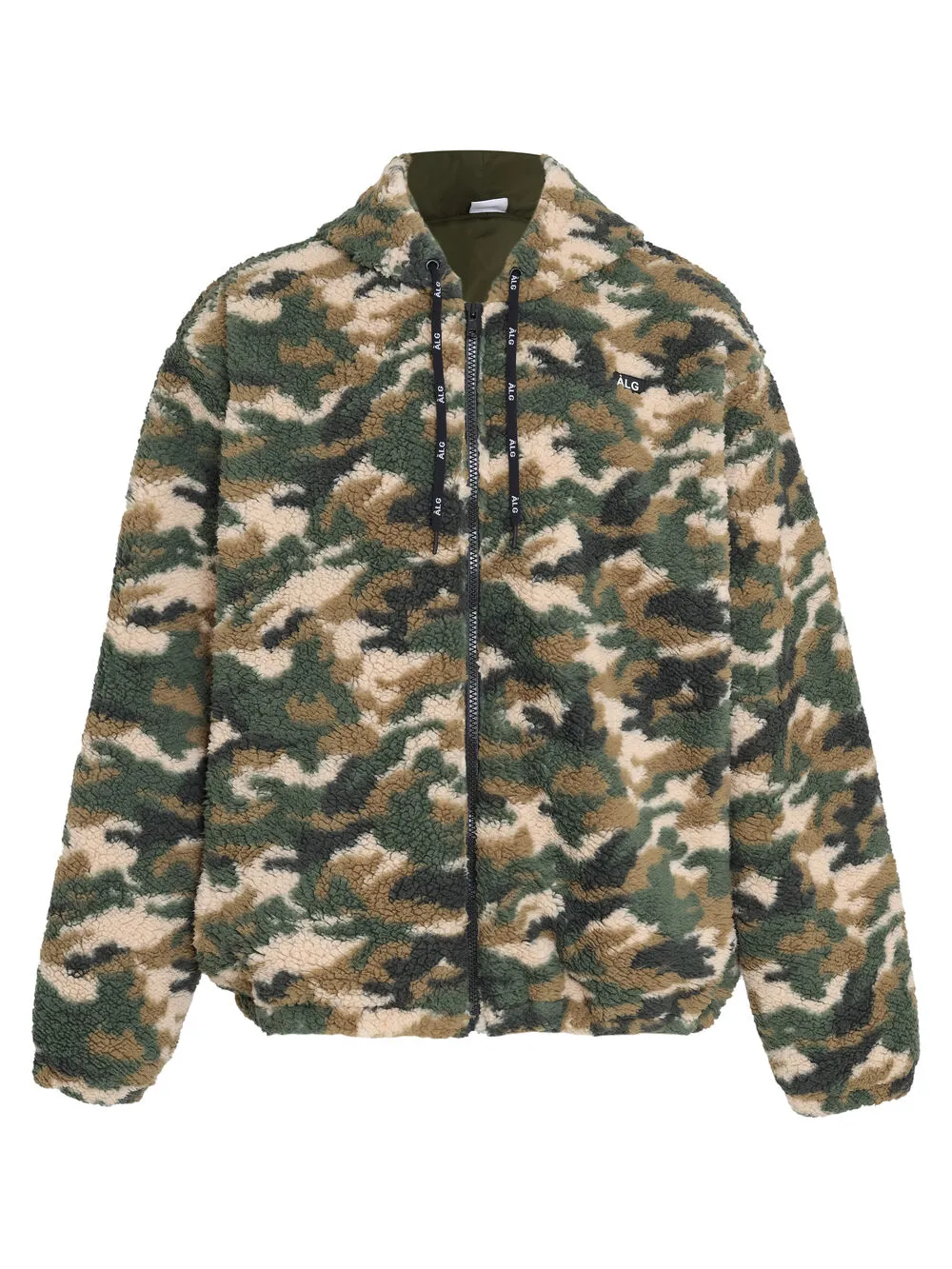 Àlg Jaqueta de fleece com estampa camuflada | Verde | Image 1