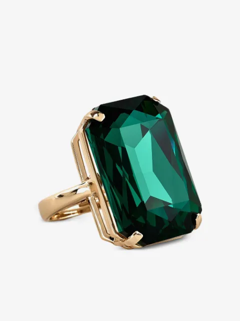 Kenneth Jay Lane octagon-shaped adjustable ring