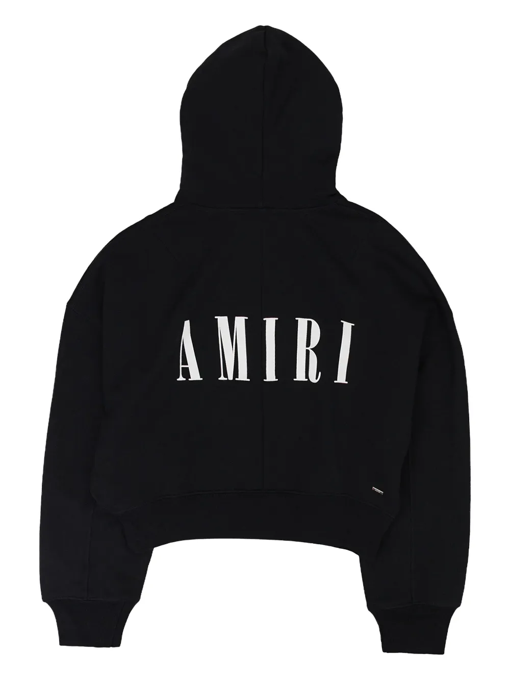 AMIRI logo-print cropped hoodie - Zwart