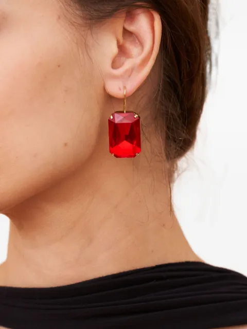 Kenneth Jay Lane octagon fishhook earrings