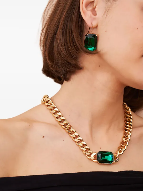 Kenneth Jay Lane フィッシュフック ピアス | グリーン | FARFETCH JP