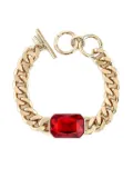 Kenneth Jay Lane curb-chain ruby bracelet - Gold
