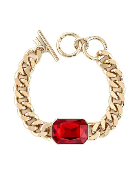 Kenneth Jay Lane curb-chain ruby bracelet