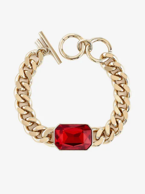 Kenneth Jay Lane curb-chain ruby bracelet