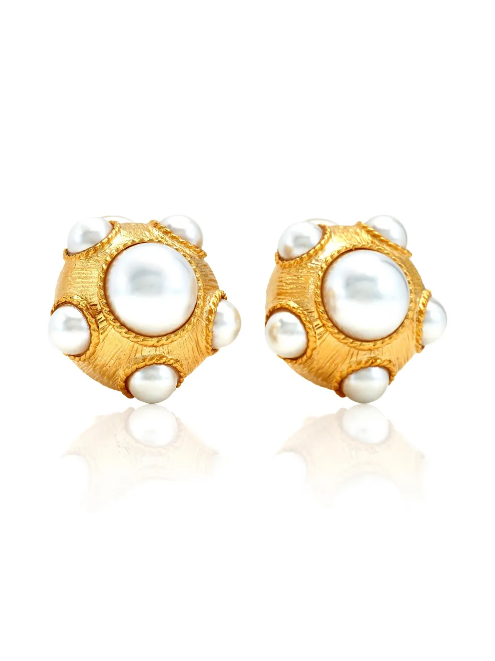 Kenneth Jay Lane Orecchini con perle - Oro