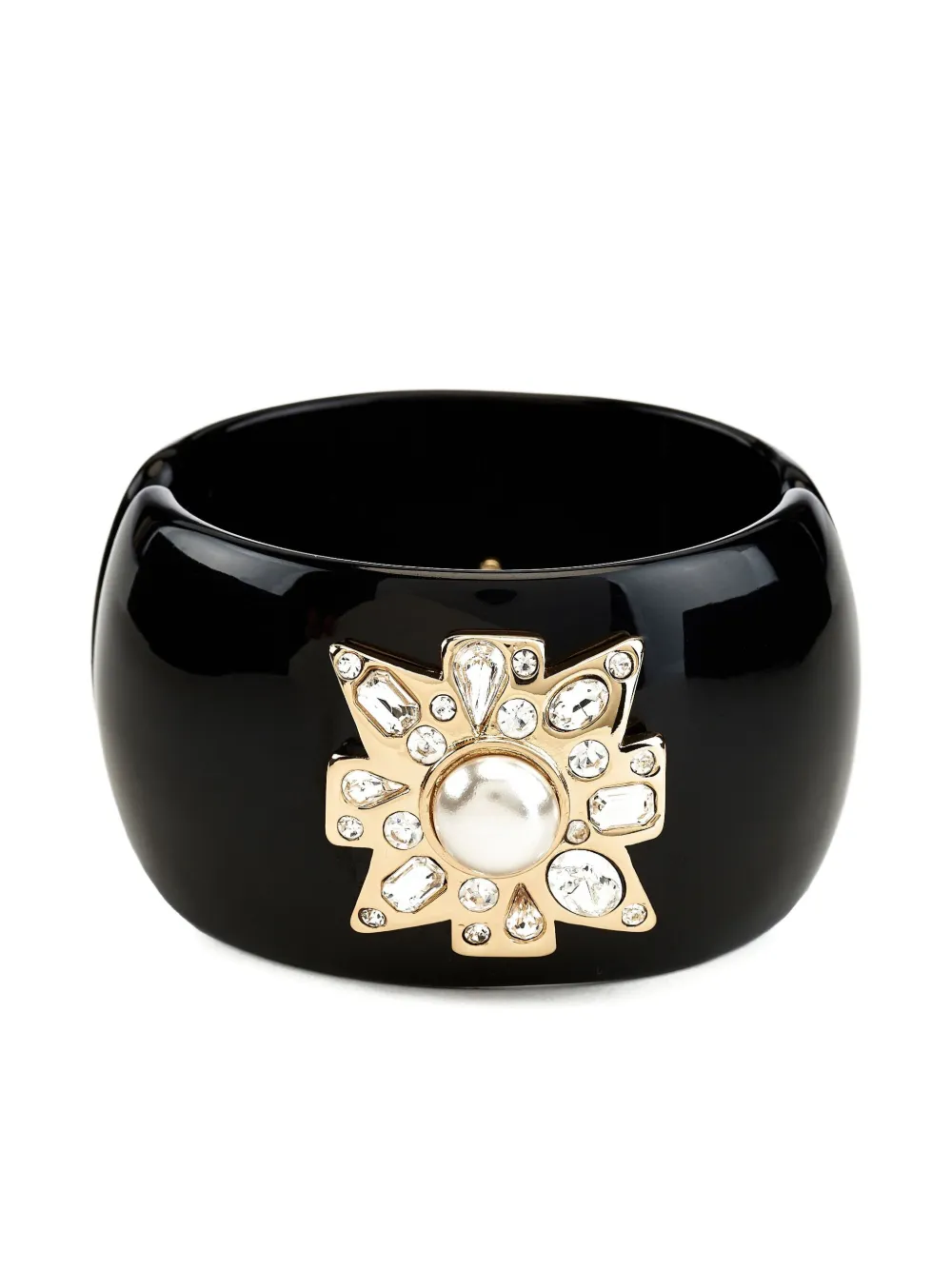 Kenneth Jay Lane pearl-embellished bangle bracelet | Black | Image 1