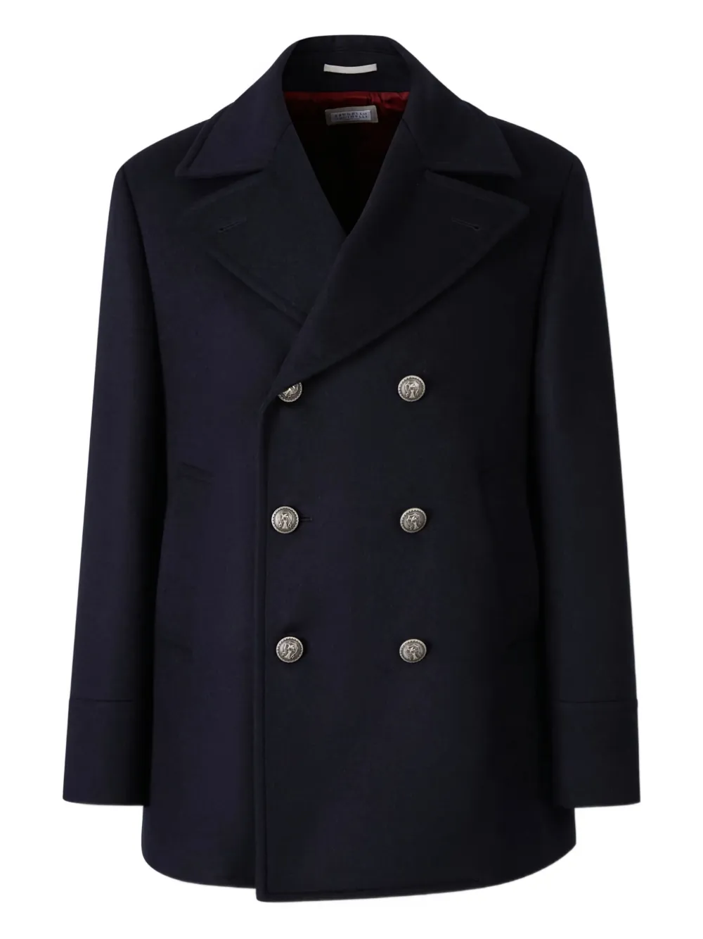 Brunello Cucinelli double-breasted buttoned coat - ブルー Brunello Cucinelli double-breasted buttoned coat - ブルー