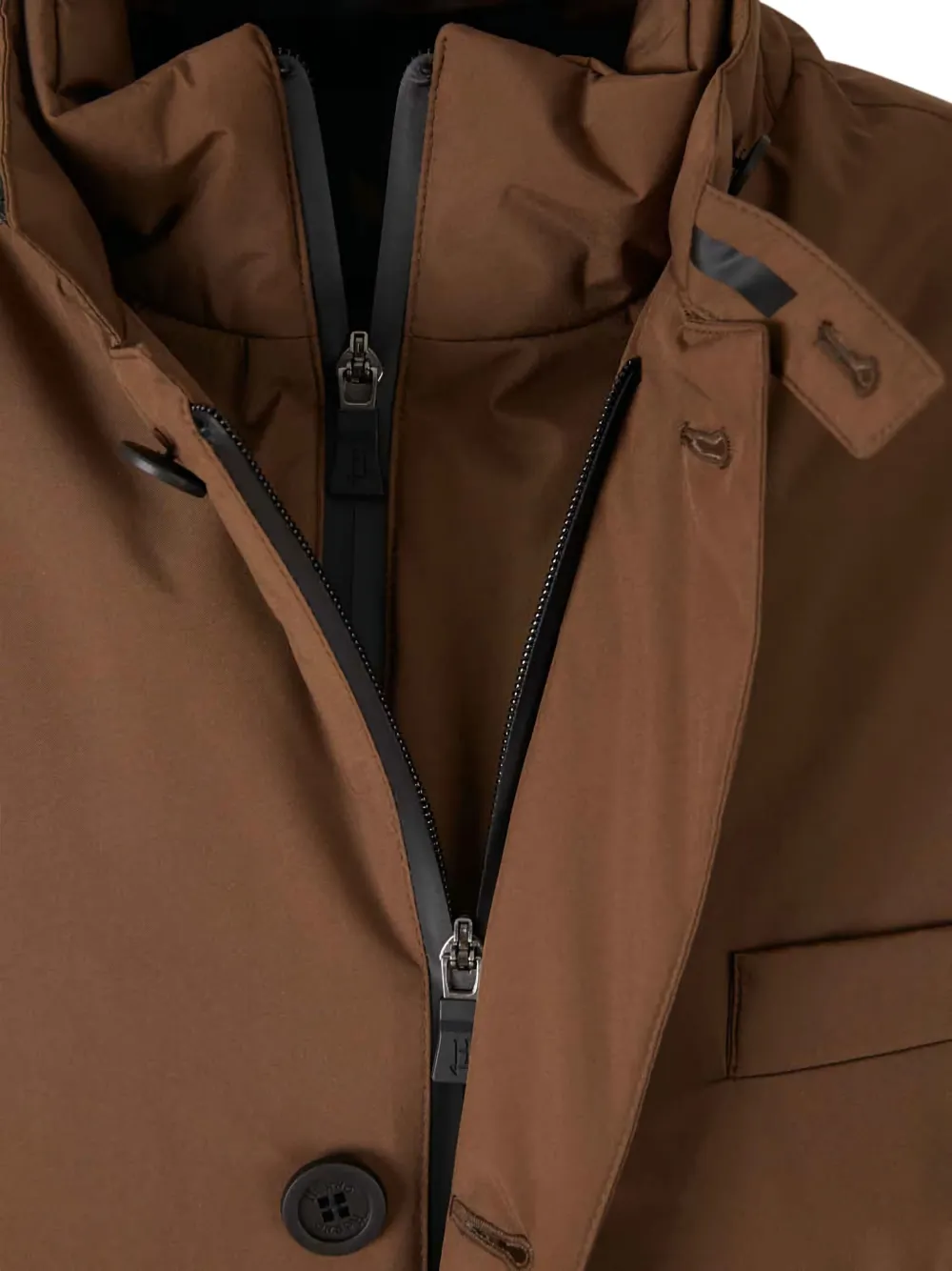 Herno Jack met hoge hals Bruin