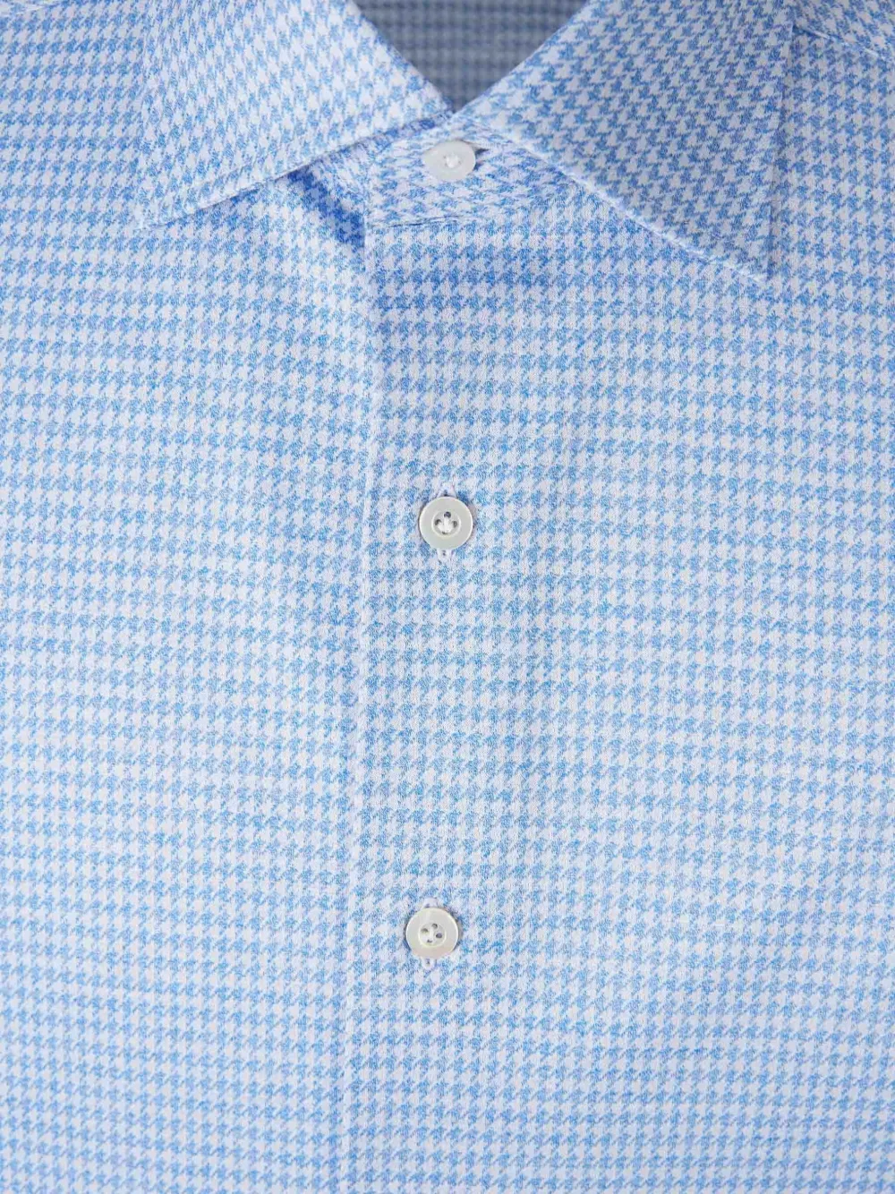  Fray Houndstooth Shirt - Blue 