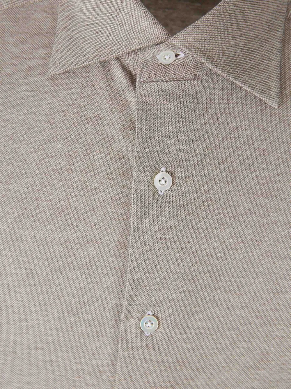  Fray Pique-cotton Shirt - Neutrals 