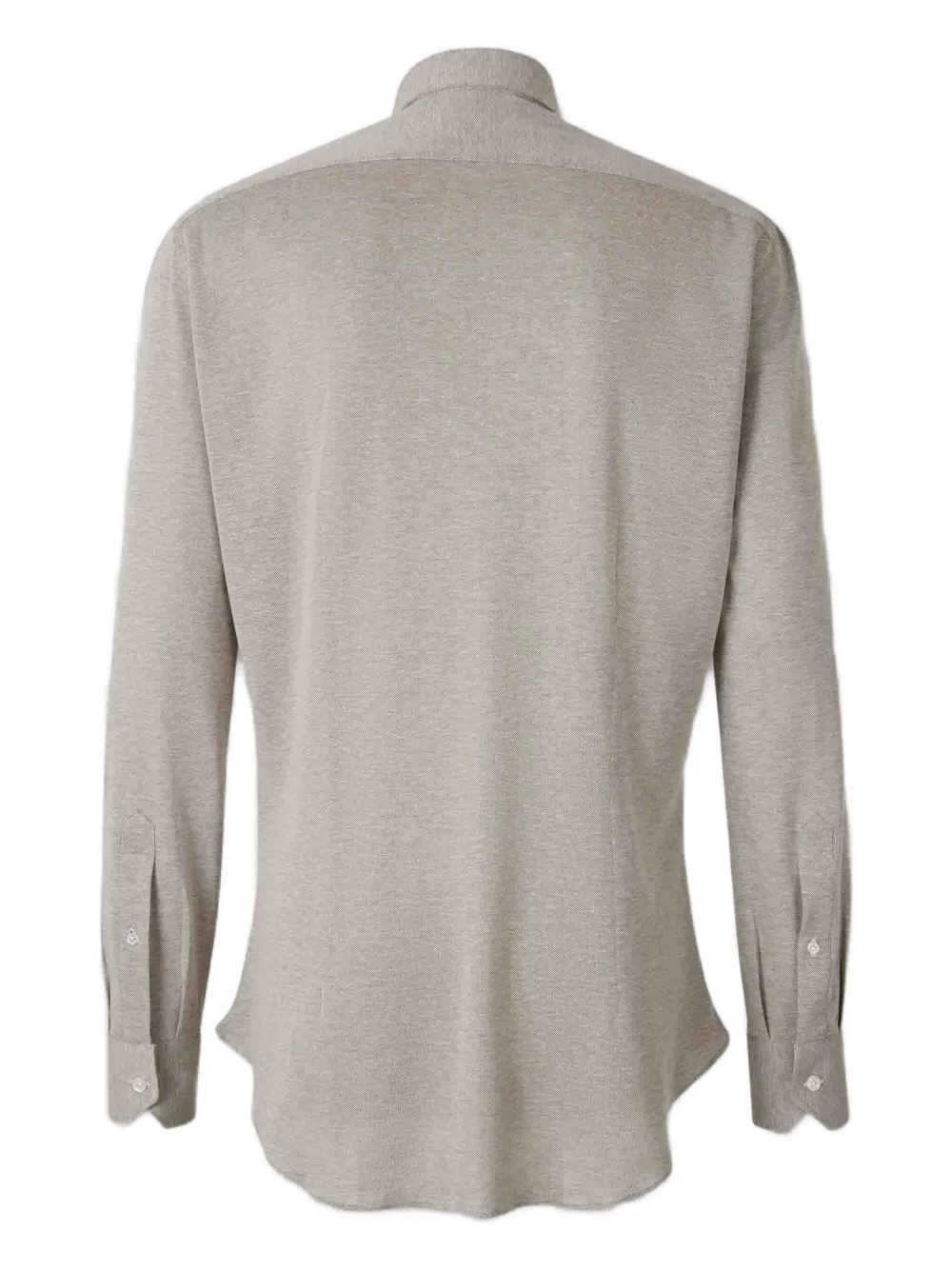 Fray Piqué-katoenen overhemd - Beige