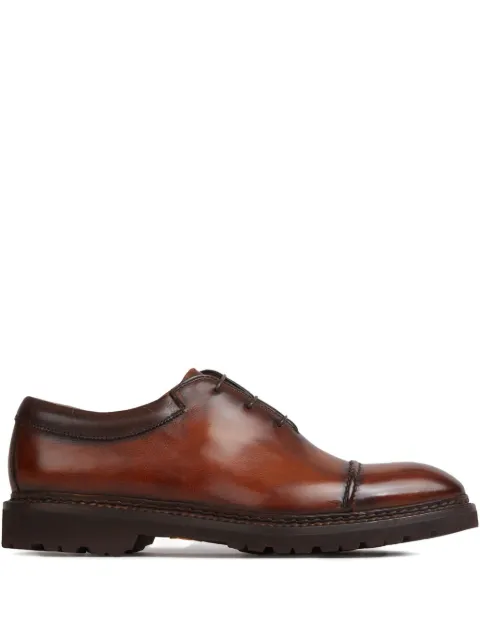 Bontoni leather cap-toe lace-up shoes