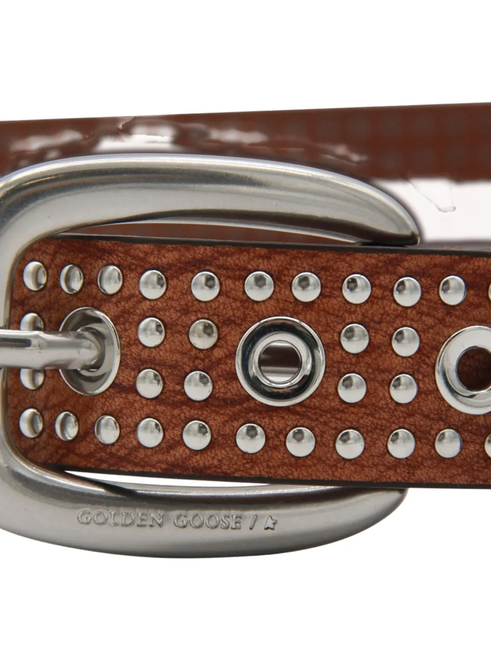 Golden Goose Riem met studs - Bruin