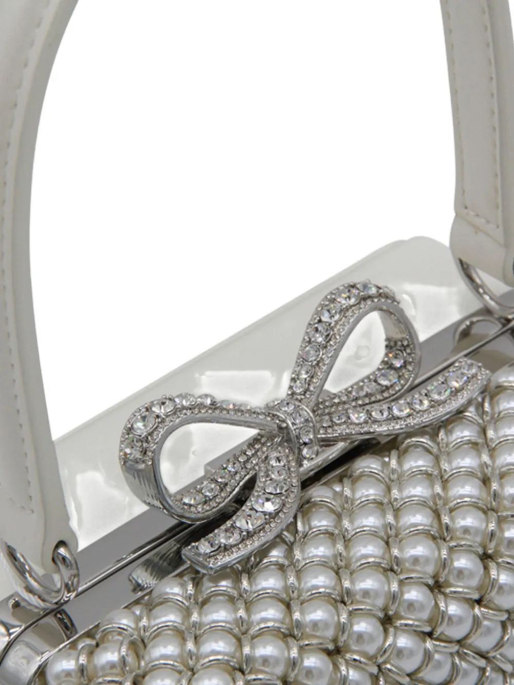 Self-portrait Pearl-embellished Tote Bag In Gray