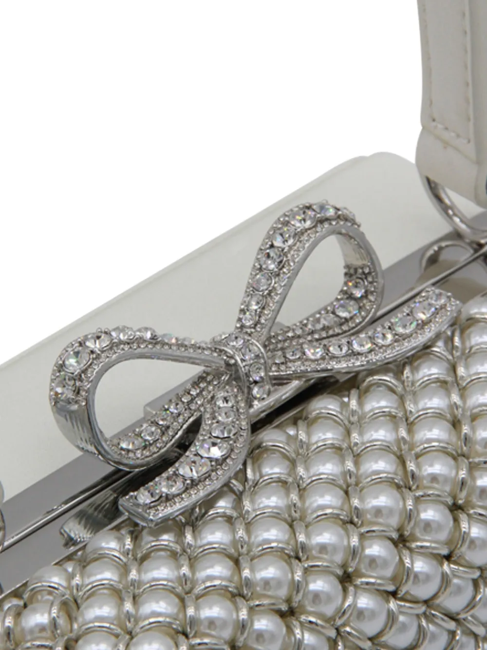 Self-Portrait Shopper verfraaid met parel Grijs