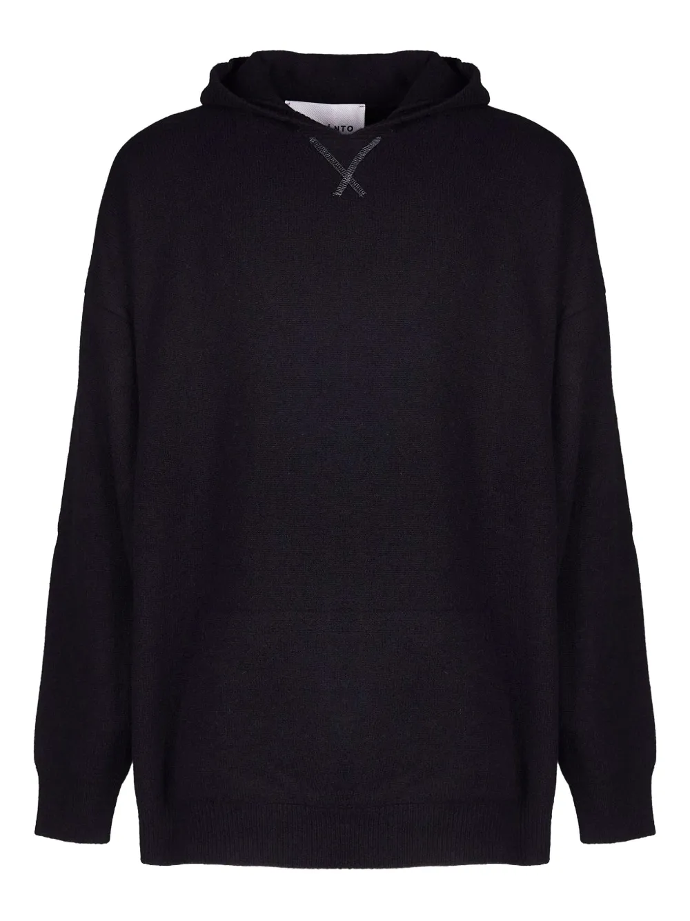AMARÁNTO wool knitted hoodie | Black | Image 1