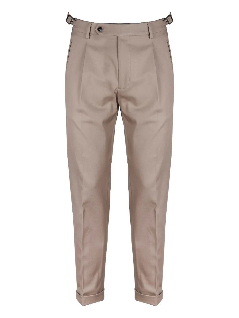 Berwich pleated turn-up trousers | Neutrals | Image 1