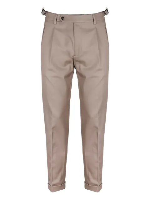 Berwich pleated turn-up trousers