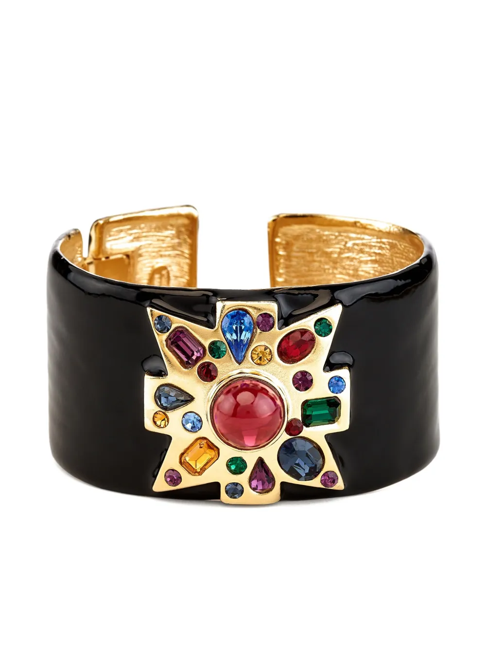 Kenneth Jay Lane cross-motif ruby bracelet | Black | Image 1