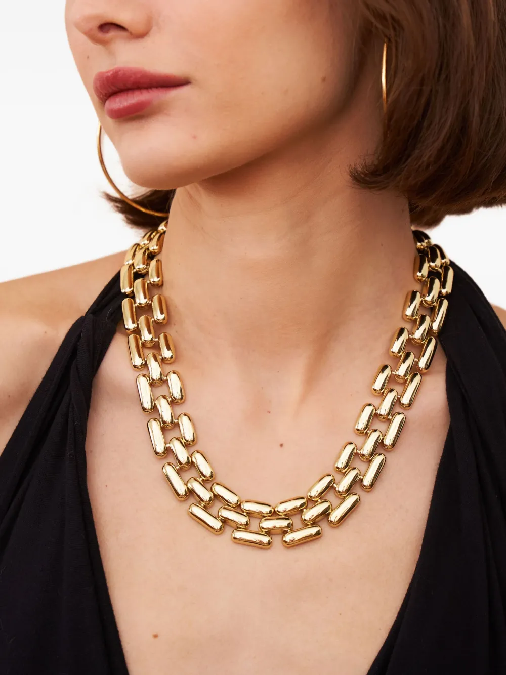 Kenneth Jay Lane cable-link necklace - Goud