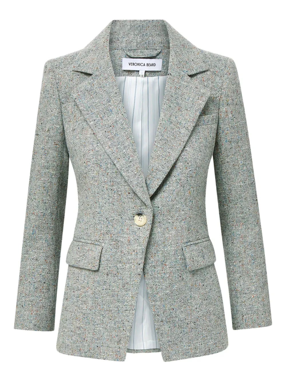 Veronica Beard Healy speckled tweed jacket | Blue | Image 1