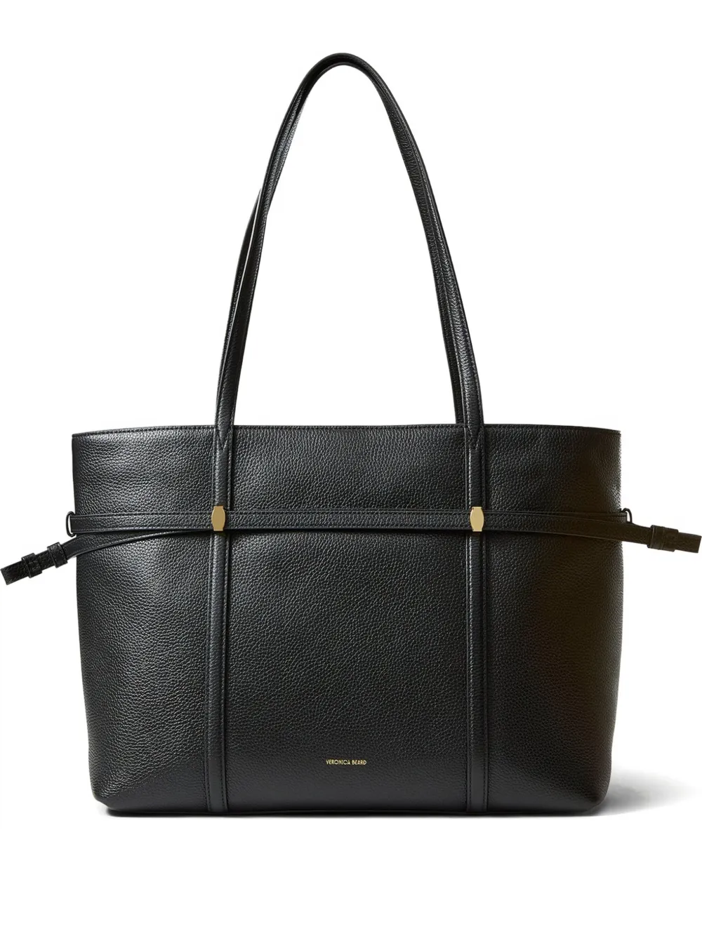 Veronica Beard Lasso Leather Tote Bag In Black