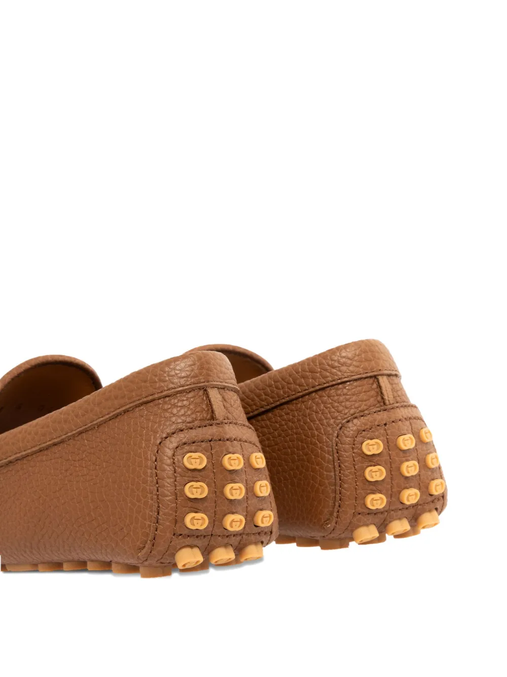 Gucci Horsebit Pebble-grain Loafers In Brown