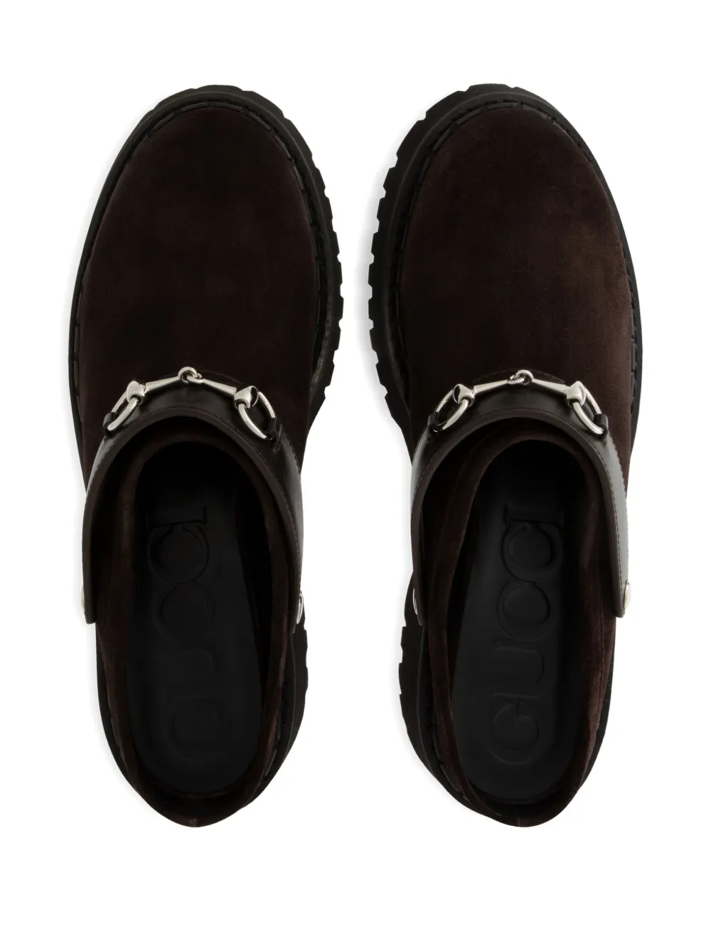 Gucci Horsebit Platform Mules In Brown