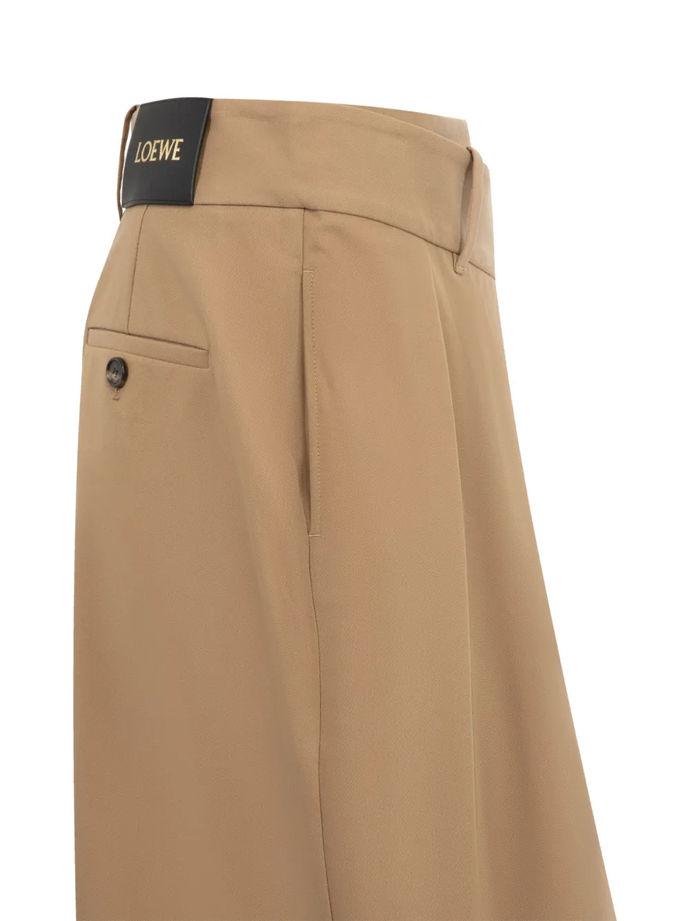 Loewe Wrap-effect Pleated Mini Skirt In Brown