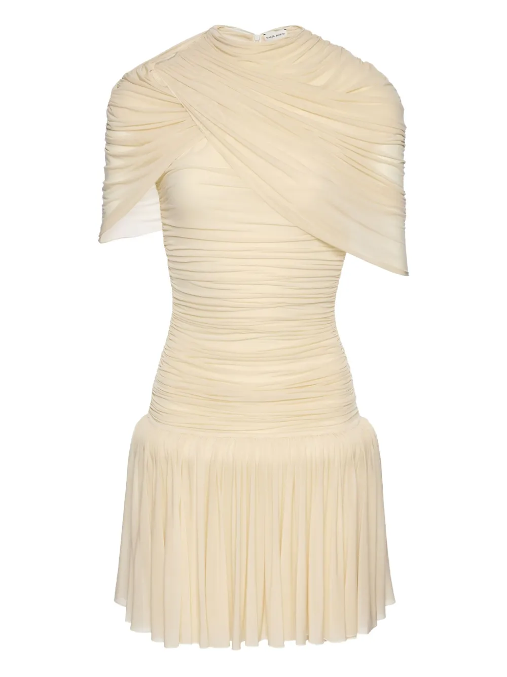 Magda Butrym draped-pleated mini dress | Neutrals | Image 1
