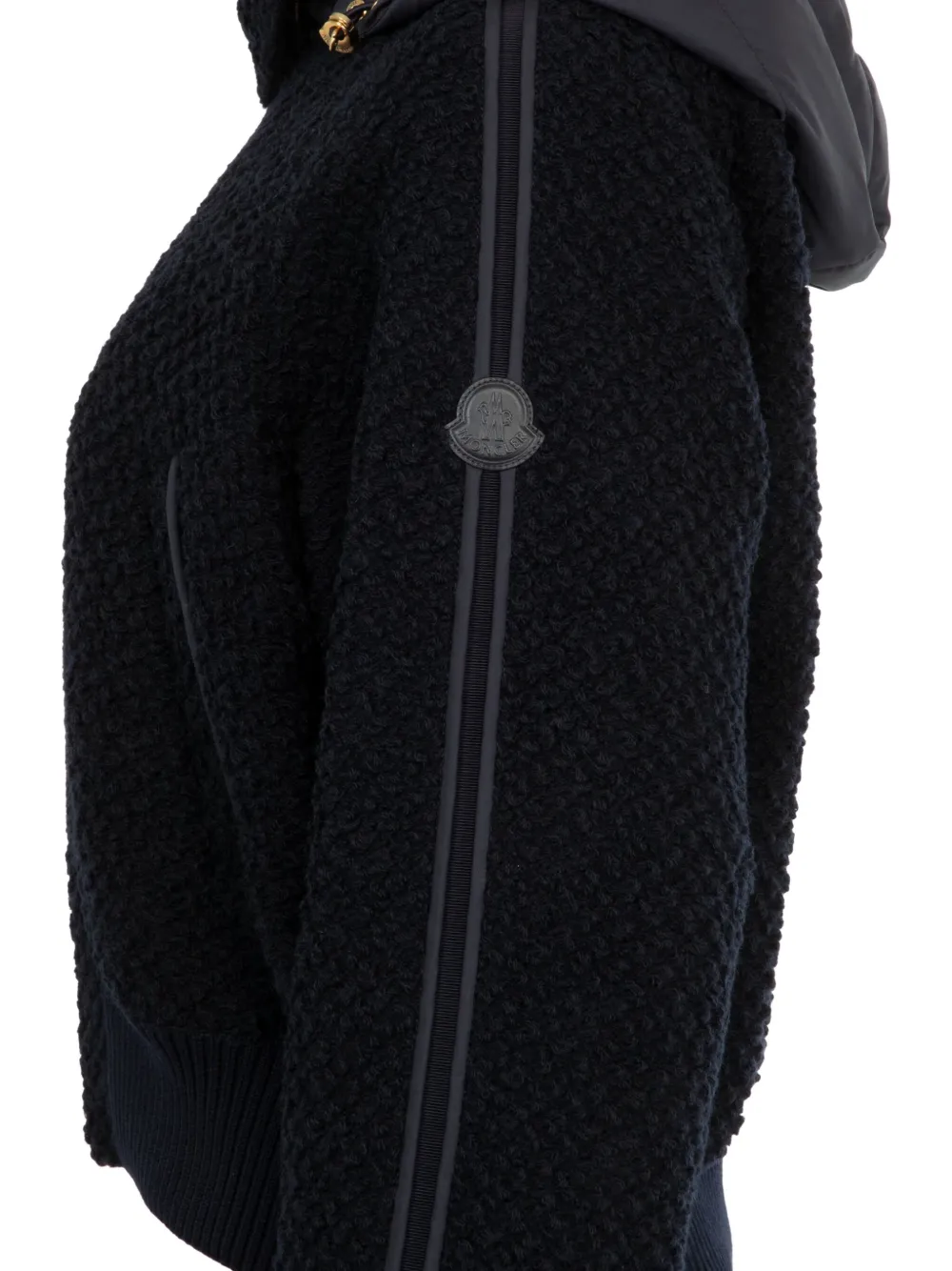 Moncler Juvigny Hooded Bomber Jacket In Black