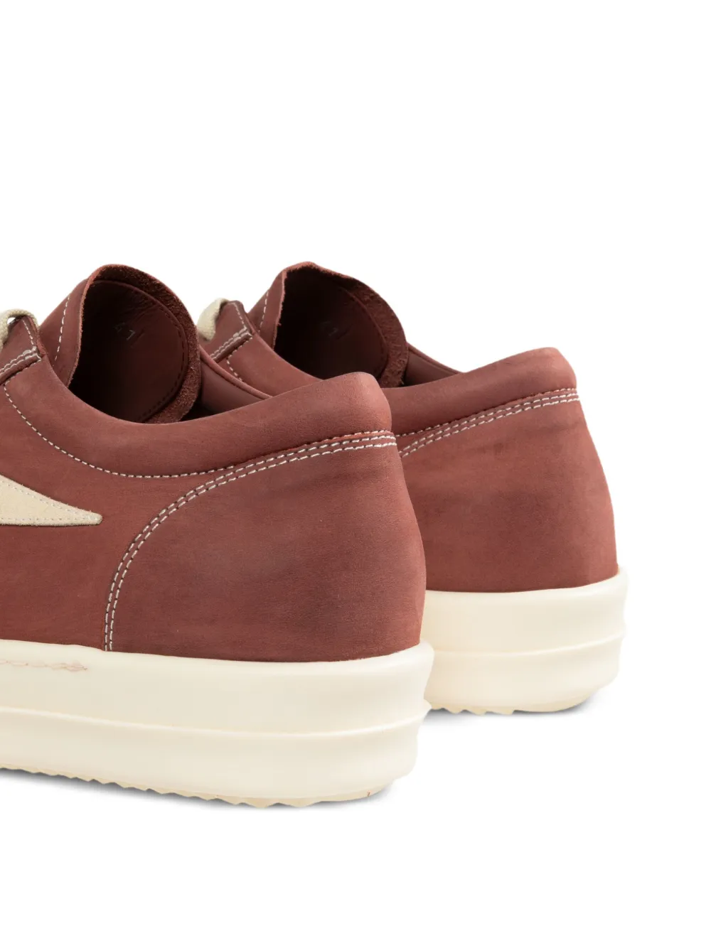 Rick Owens Sneakers met vlakken en veters Bruin