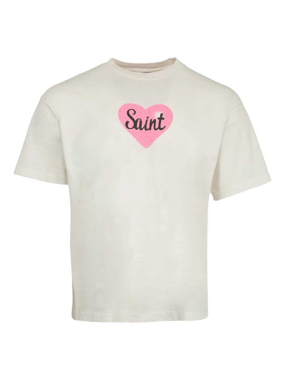 Saint Mxxxxxx Heart-print T-shirt In Neutral